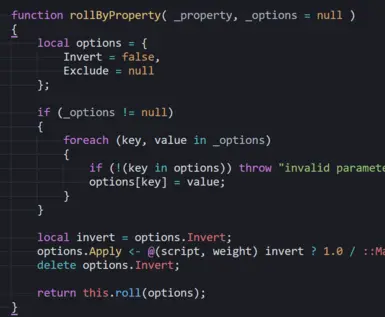 Item Tables Framework