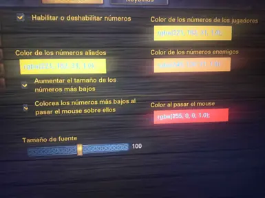 Turn Order Numbers spanish