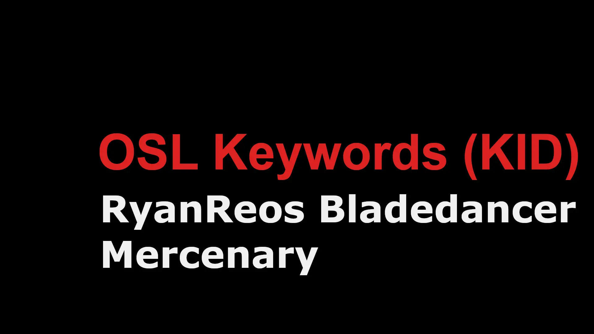 OSL Keywords (KID) - RyanReos Bladedancer Mercenary At Skyrim Special ...