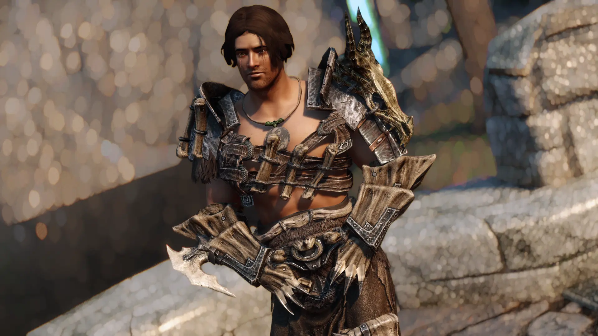 Dragonbone Barbarian Armors - HIMBO V5 at Skyrim Special Edition Nexus ...