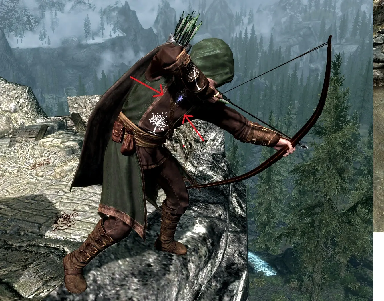 Gondorian Ranger Armor and Ithilien Ranger Cloak LOTR at Skyrim Special ...