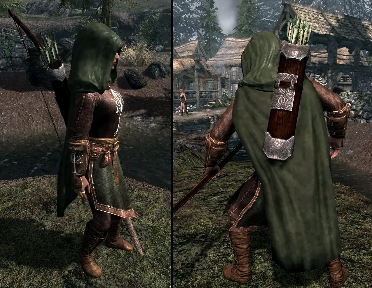 Gondorian Ranger Armor and Ithilien Ranger Cloak LOTR at Skyrim Special ...