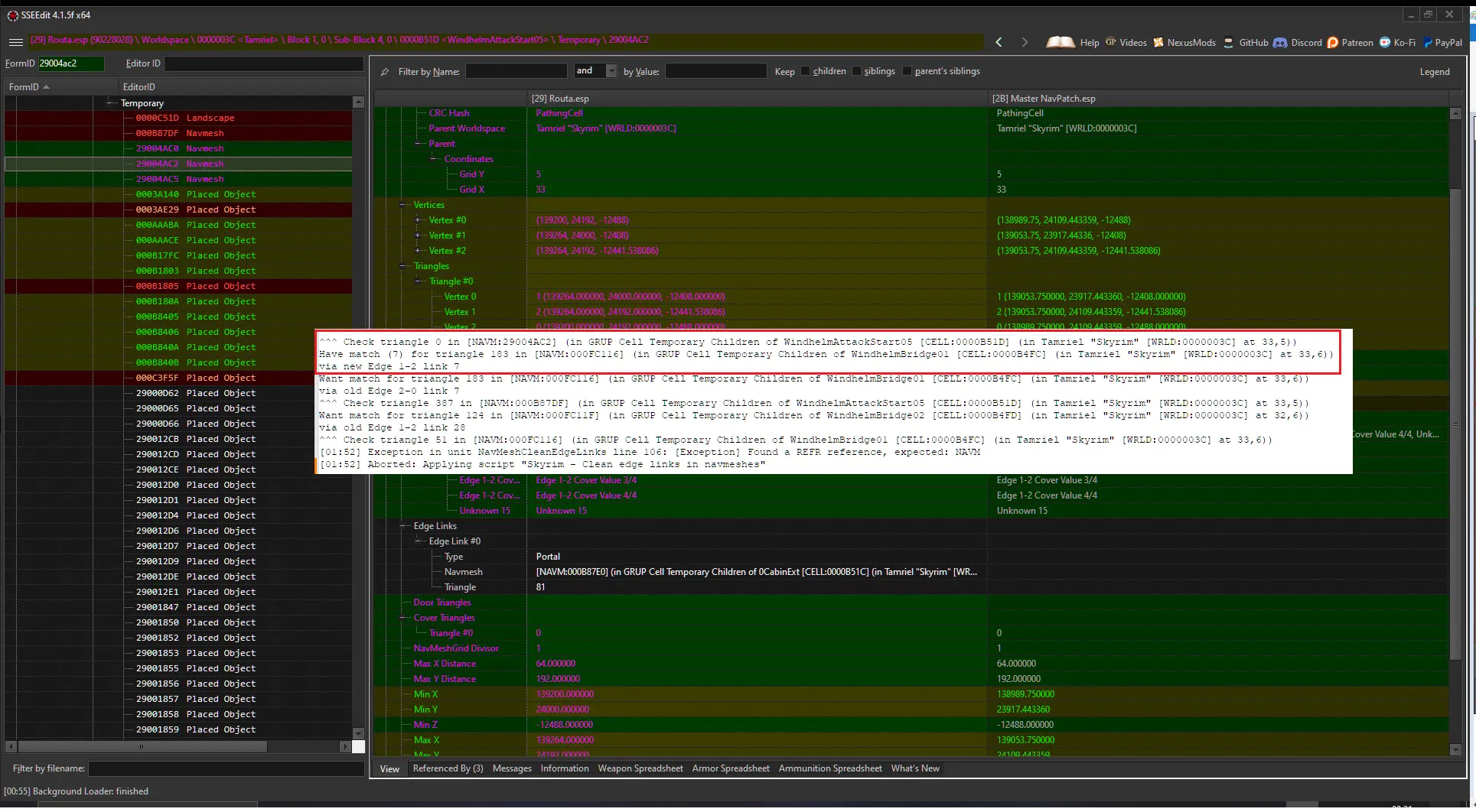 Kojaks Skyrim NavMesh Error Logs and Fixes at Skyrim Special Edition ...