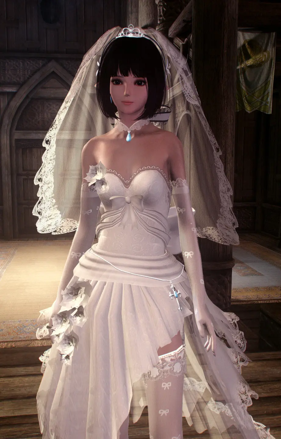 Haku Wedding Dress UNP From MMD to Skyrim at Skyrim Special