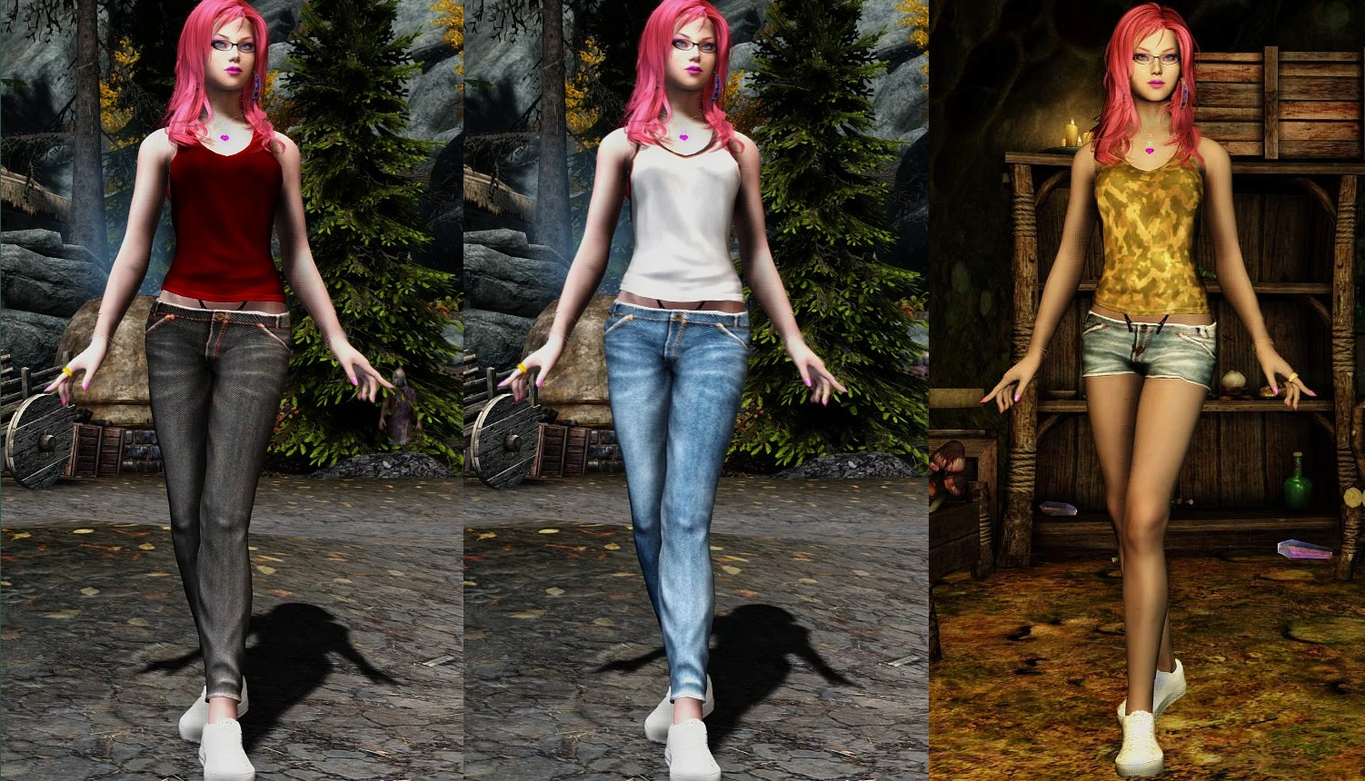 Gallery of Skyrim Casual Clothes Mod.