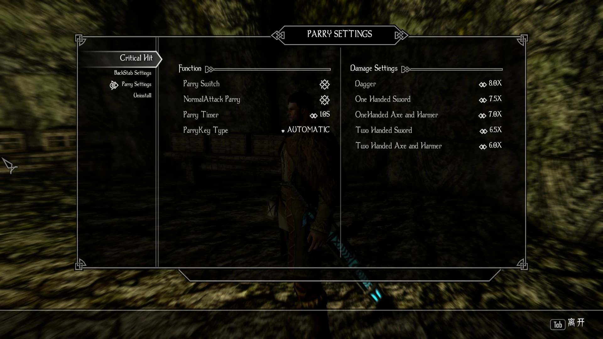 perfectly modded skyrim haccidenlty hit cnt shift
