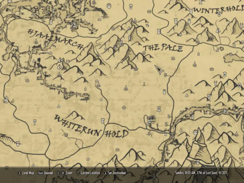Skyrim special edition карта