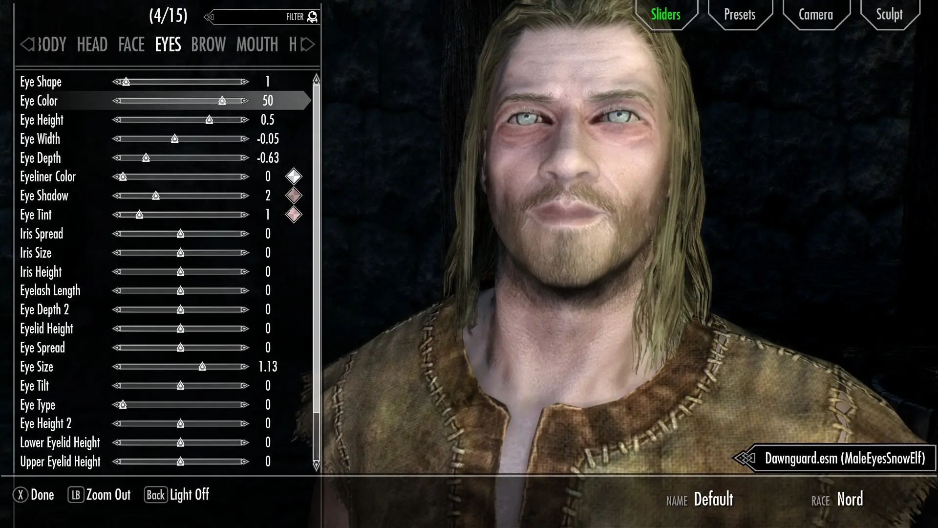 Vanilla Eye Colors Unlocked ESL at Skyrim Special Edition Nexus - Mods ...