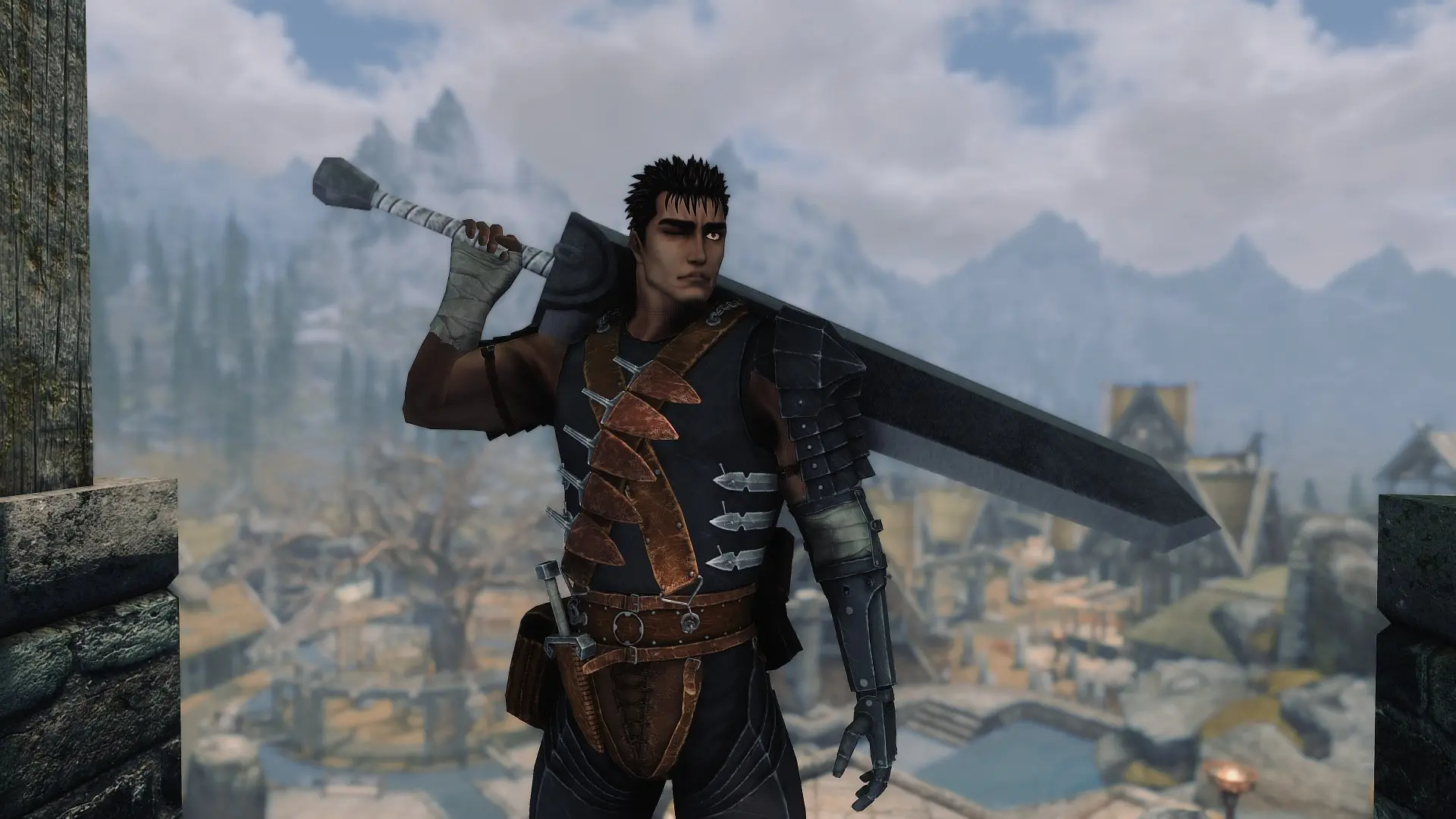 Berserk mod. Броня Гатса скайрим. Guts Berserk Skyrim. Skyrim броня Гатса. Скайрим Берсерк Гатс.