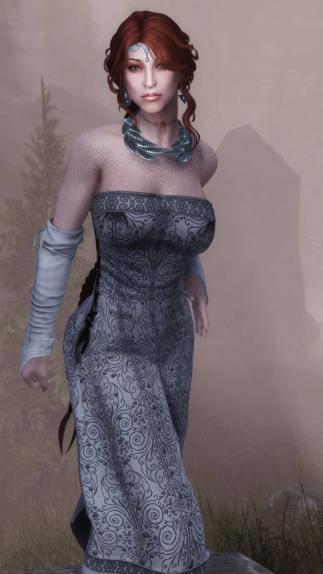 Triss Dress Sse Cbbe Bodyslide With Physics At Skyrim Special 