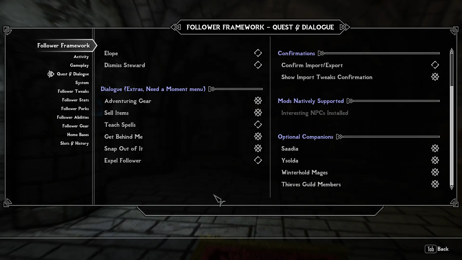 MCM Menu Setup at Skyrim Special Edition Nexus - Mods and Community