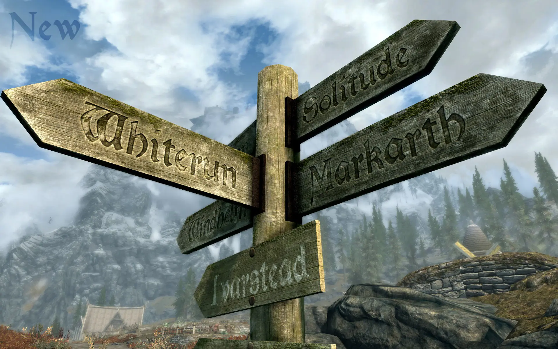 Skyrim Hd Road Signs 2k And 4k By Valius Skyrim Le Mods Step Modding Forum