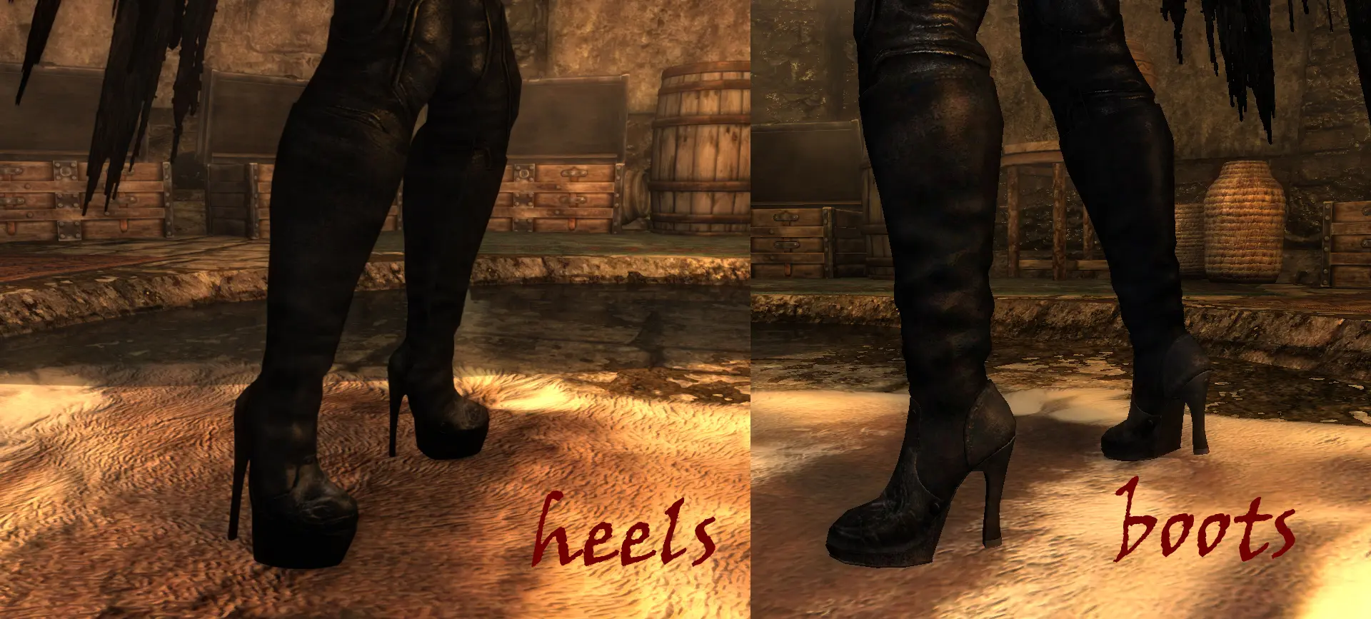 Val Nightingale Heels And Cape At Skyrim Special Edition Nexus Mods And Community