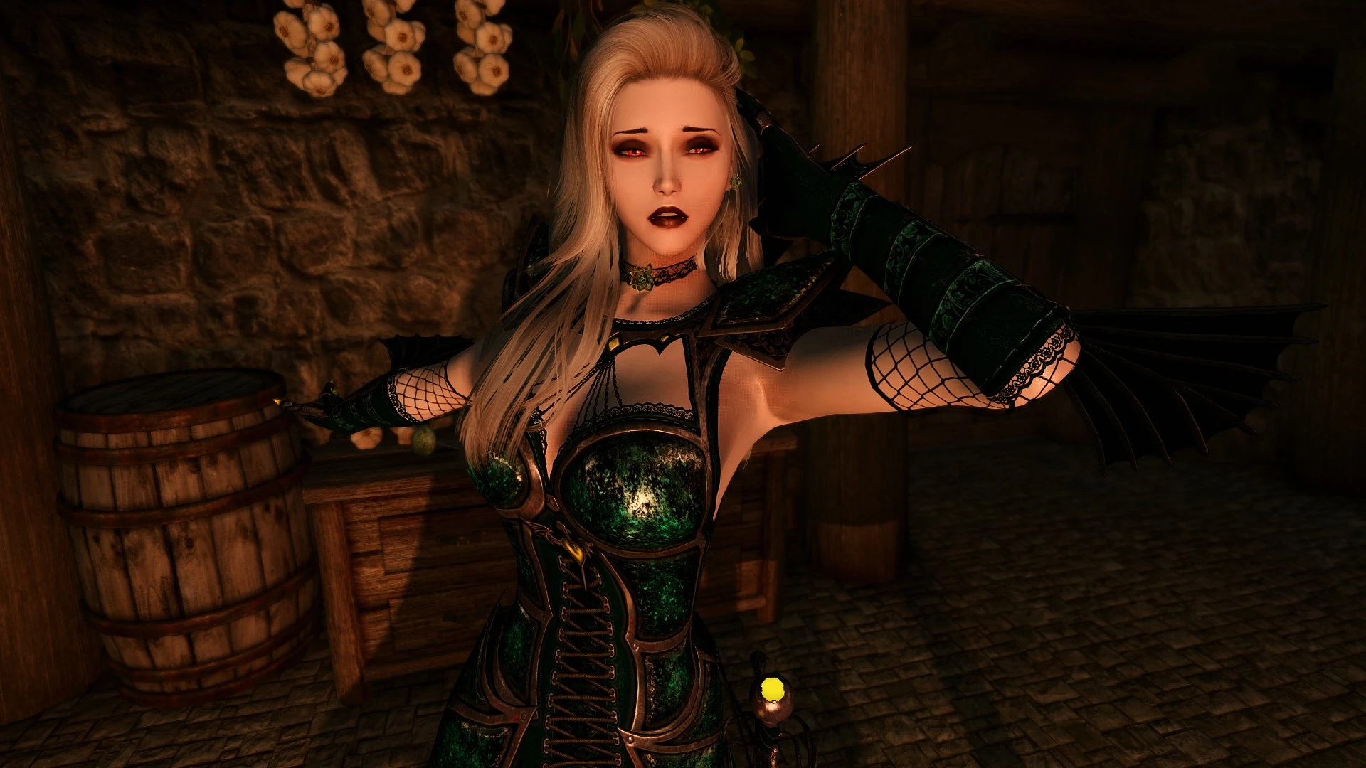 raven a vampire standalone cbbe follower at skyrim special edition.