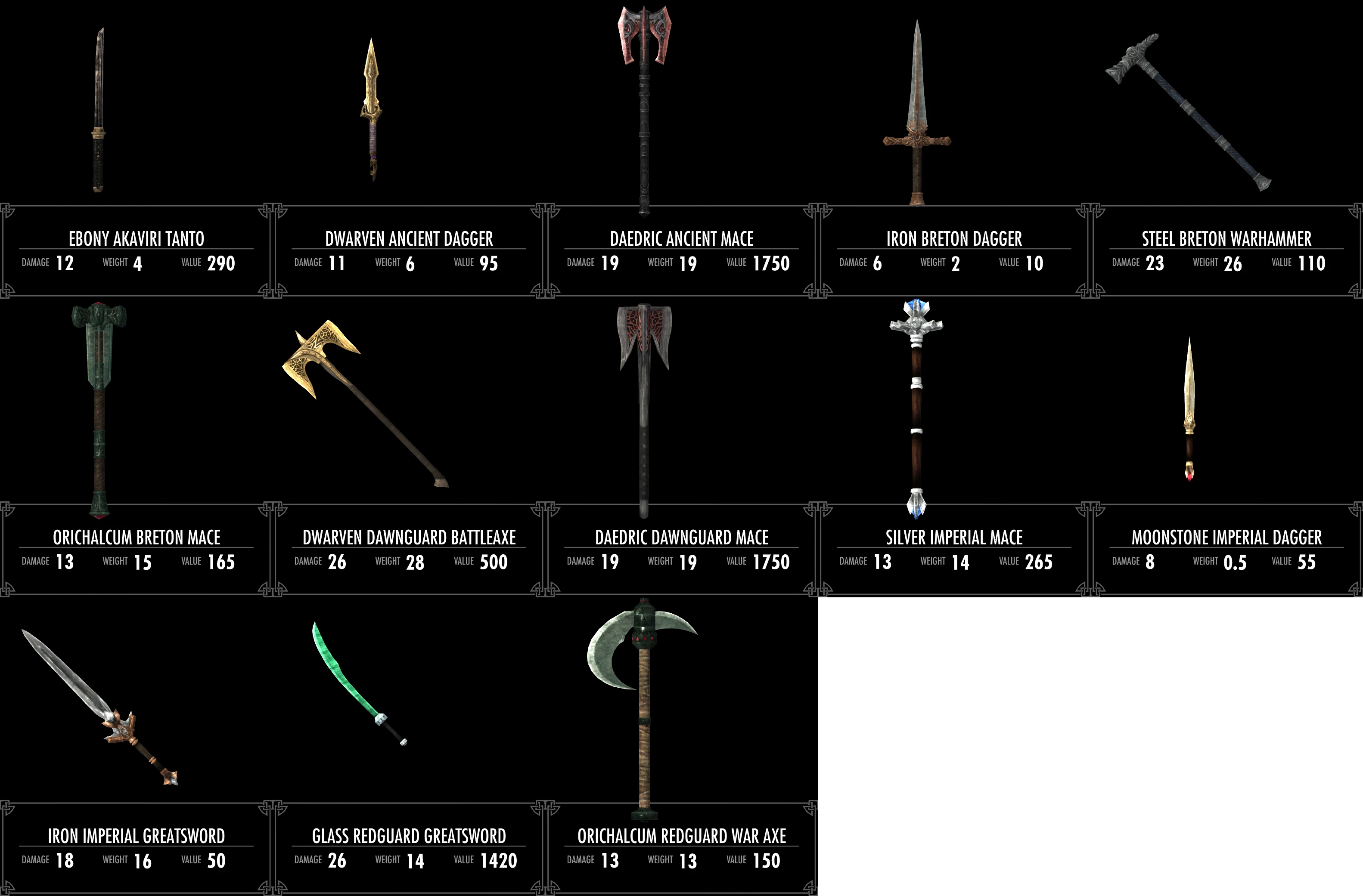 Armoury of Tamriel v2.0 - A weapons and armory expansion at Skyrim ...
