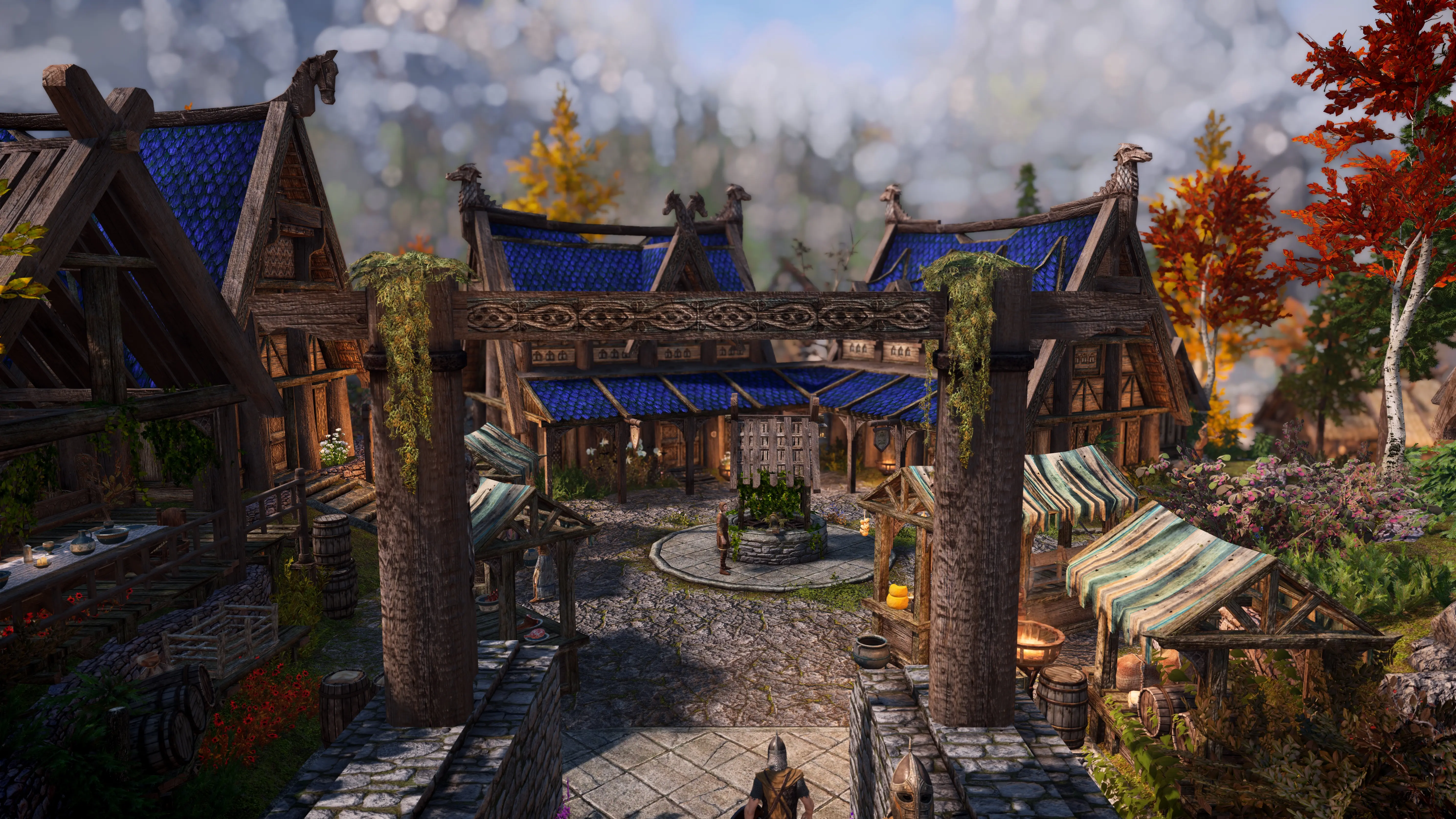 Whiterun Roofs Blue or Red Recolored at Skyrim Special Edition Nexus ...