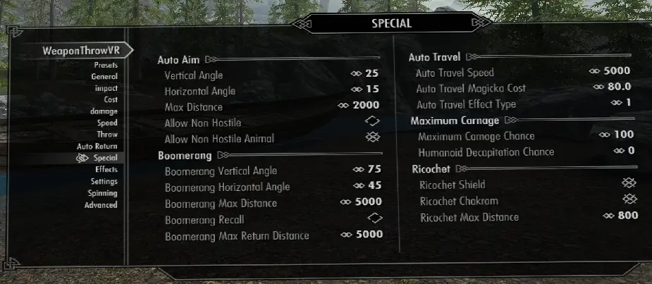 nexus mods skyrim special edition throwing weapons