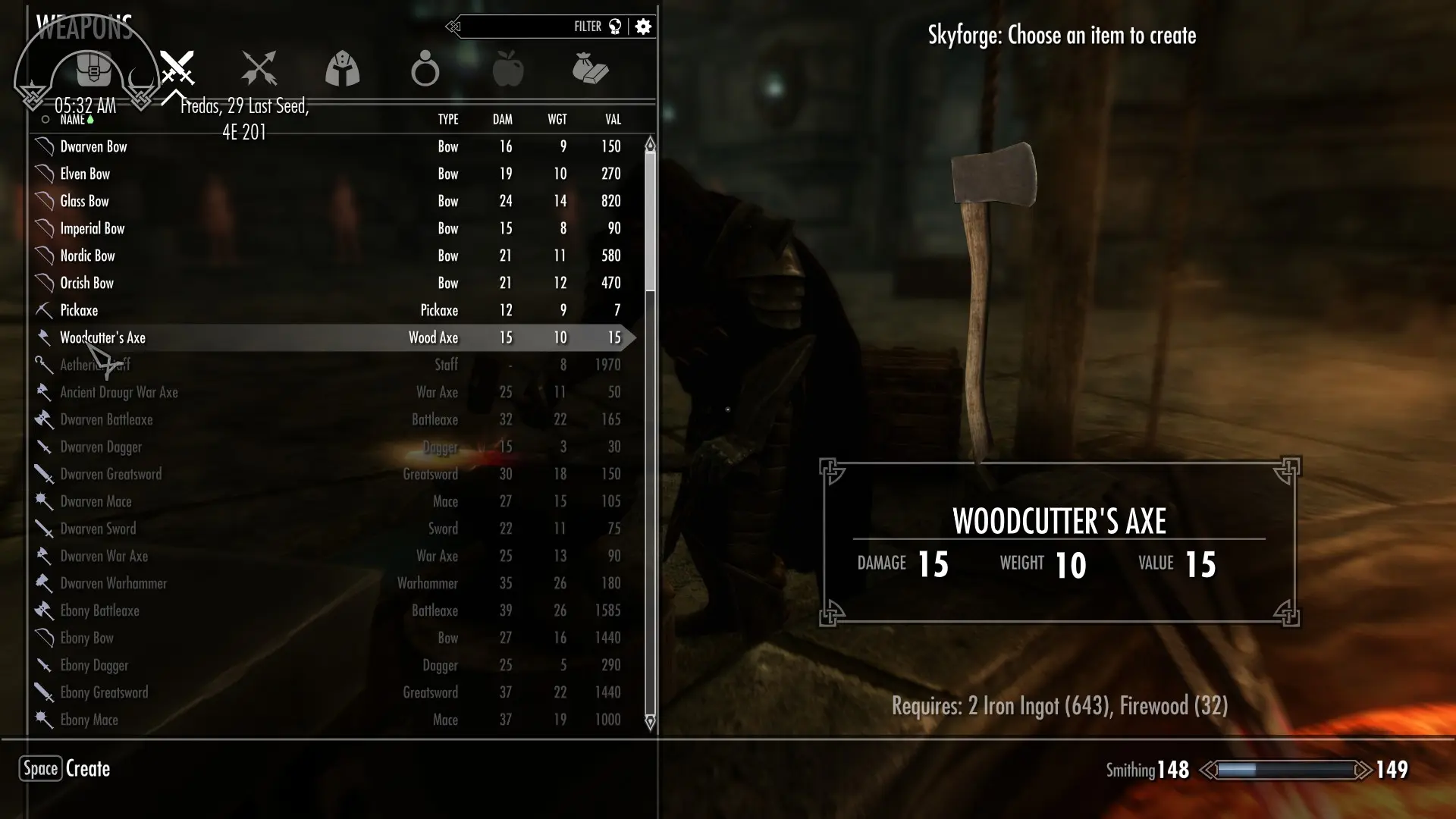 Smithing And Smelting Improved at Skyrim Special Edition Nexus - Mods ...