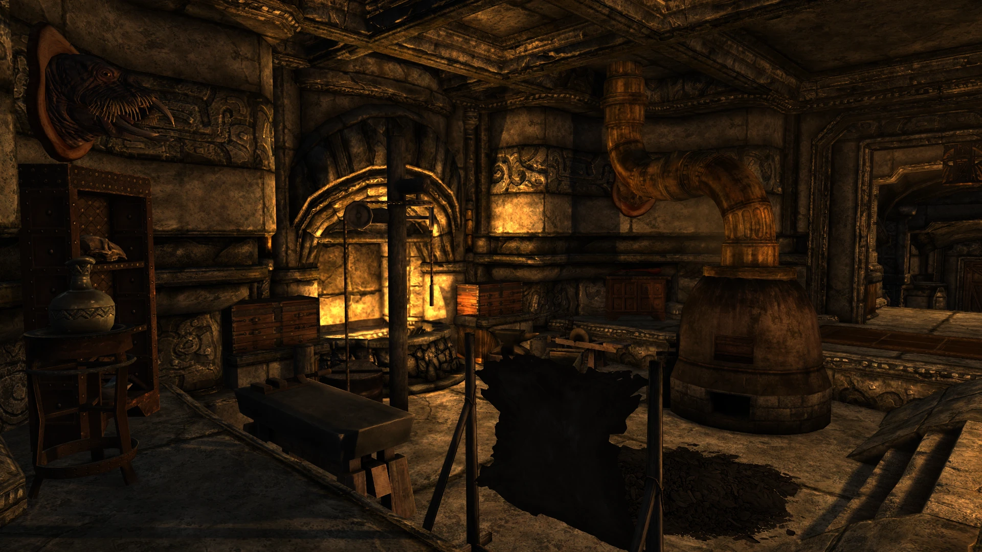 Blacksmithing Area For Markarth S Vlindrel Hall Home At Skyrim Special   33641 1584314865 2009253960 