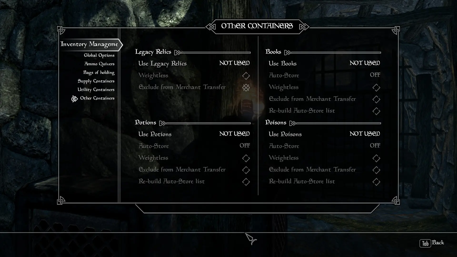 Inventory Managment System Rebuilt at Skyrim Special Edition Nexus ...