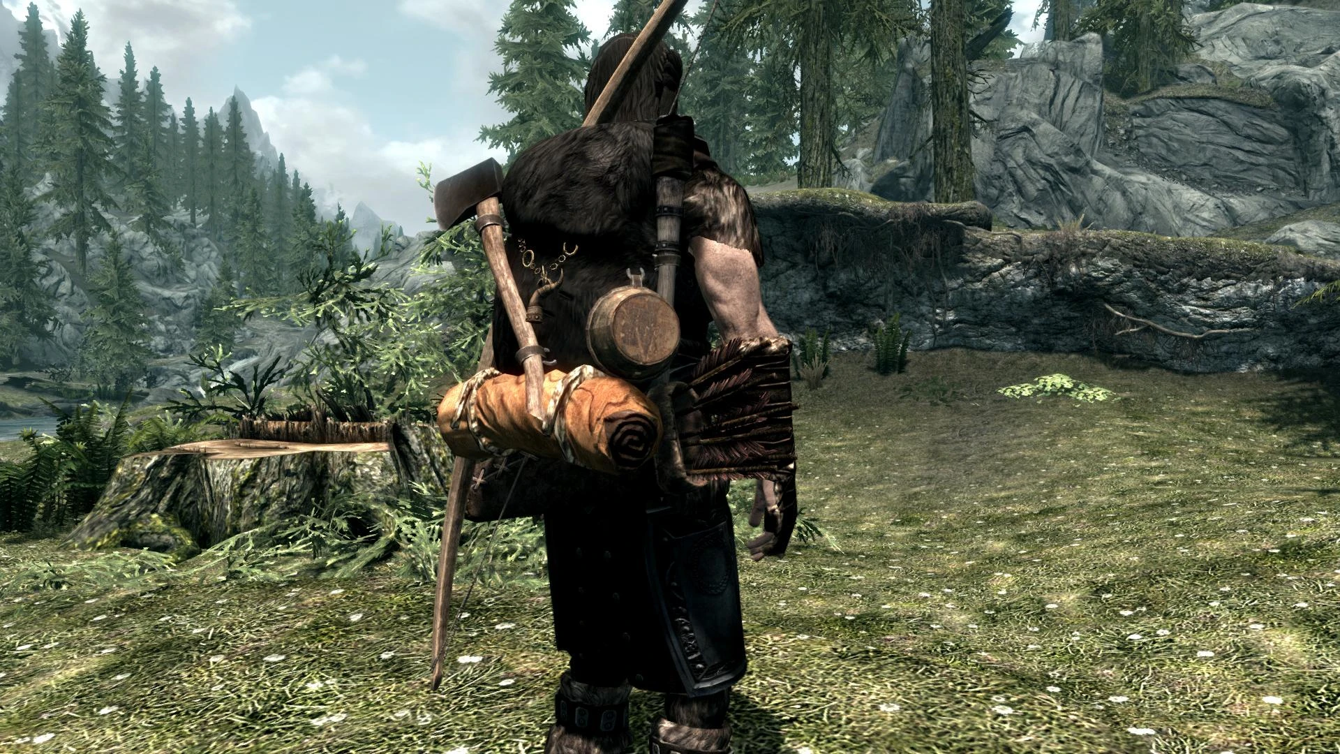 skyrim hide bow and quiver