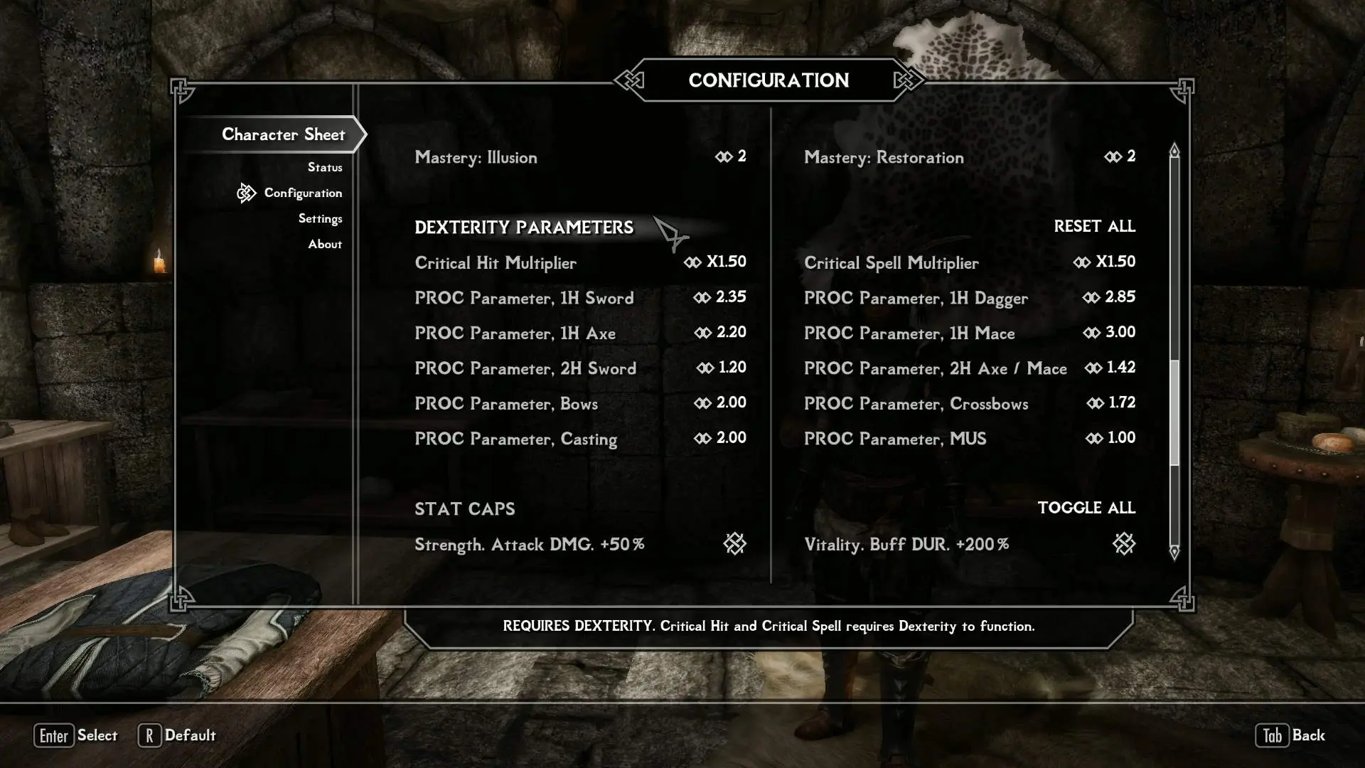 Character Sheet at Skyrim Special Edition Nexus - Mods and Community