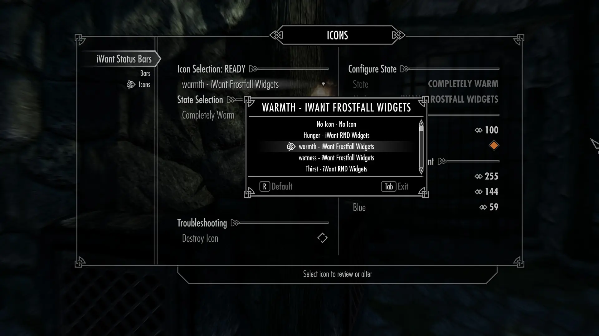 iWant Status Bars at Skyrim Special Edition Nexus - Mods and Community