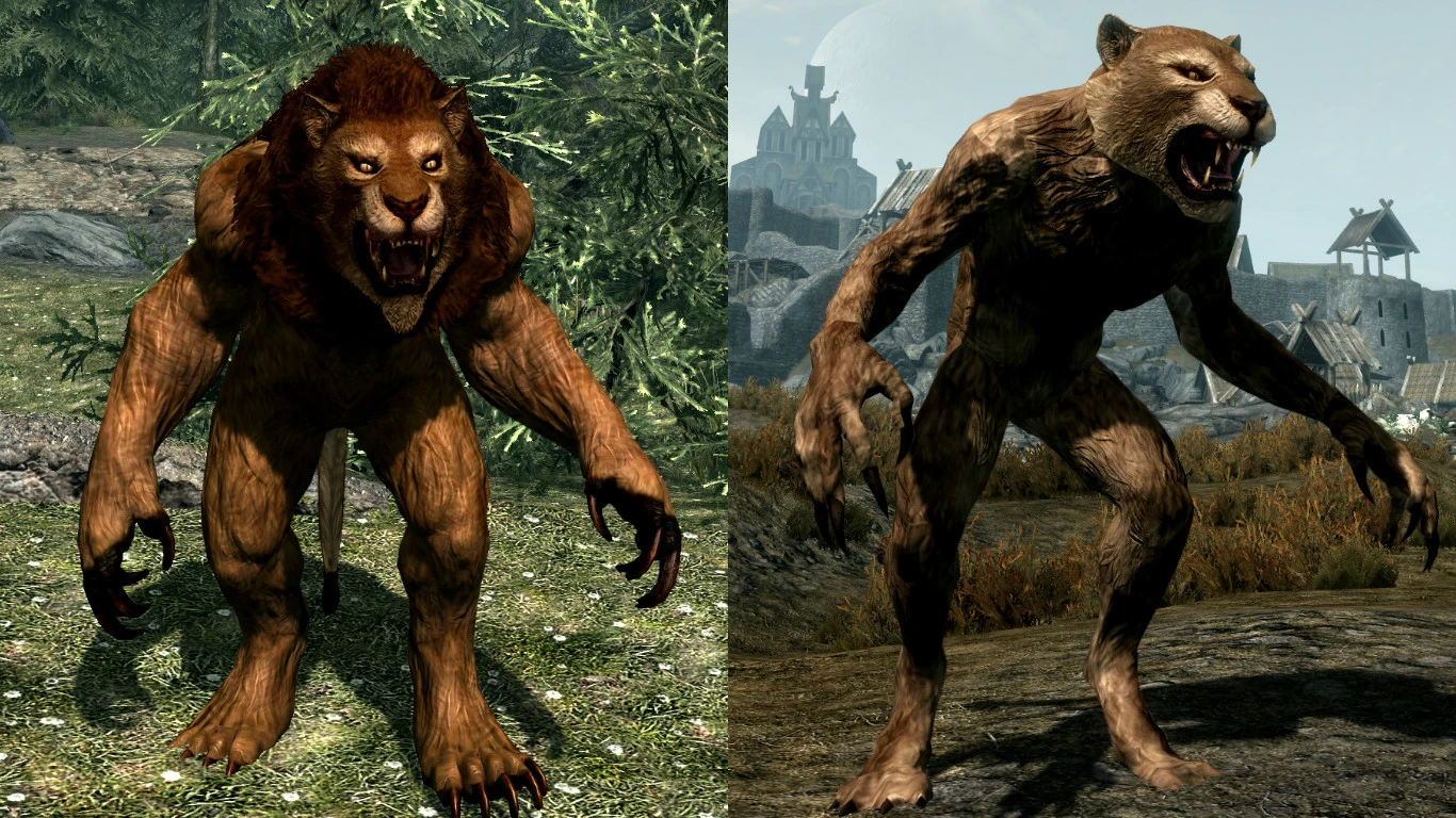 Werewolf Replacers Player Only SE at Skyrim Special Edition Nexus ...