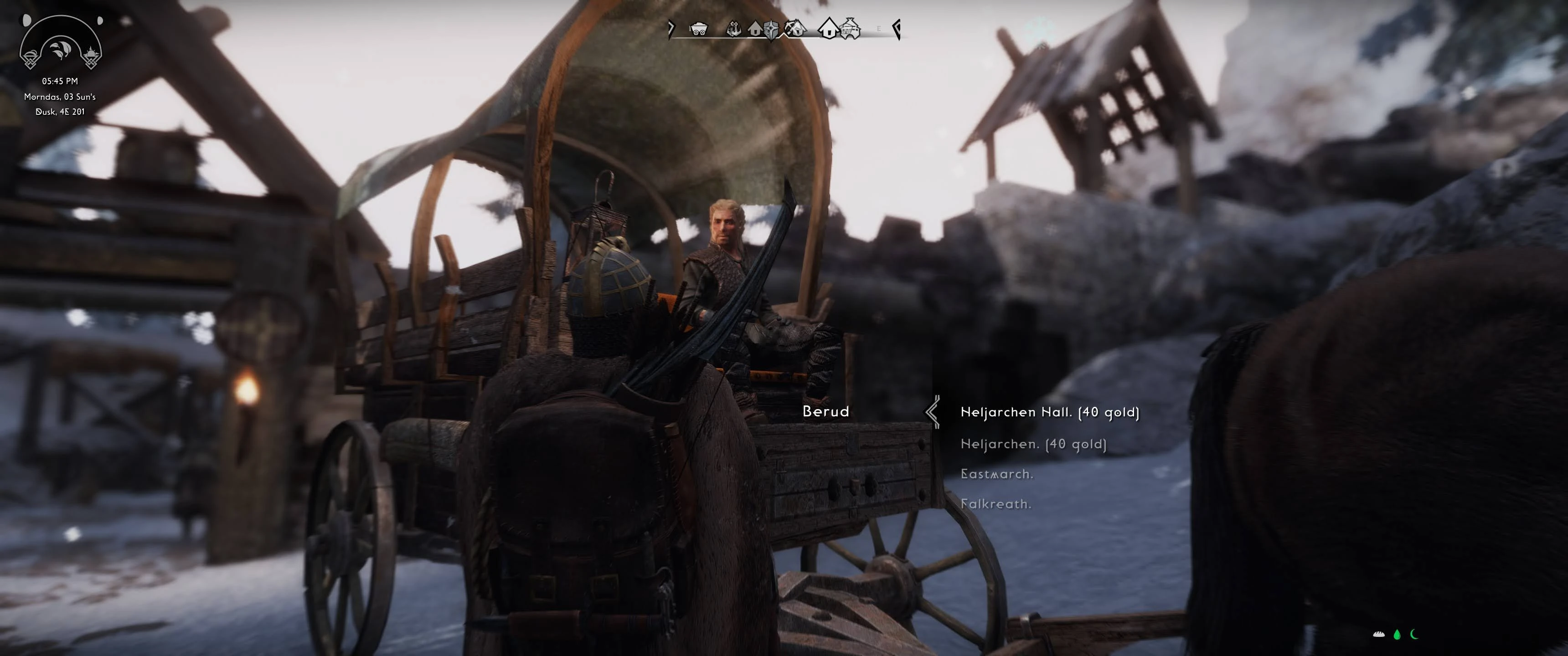 carriage and ferry travel overhaul fixes and winterhold