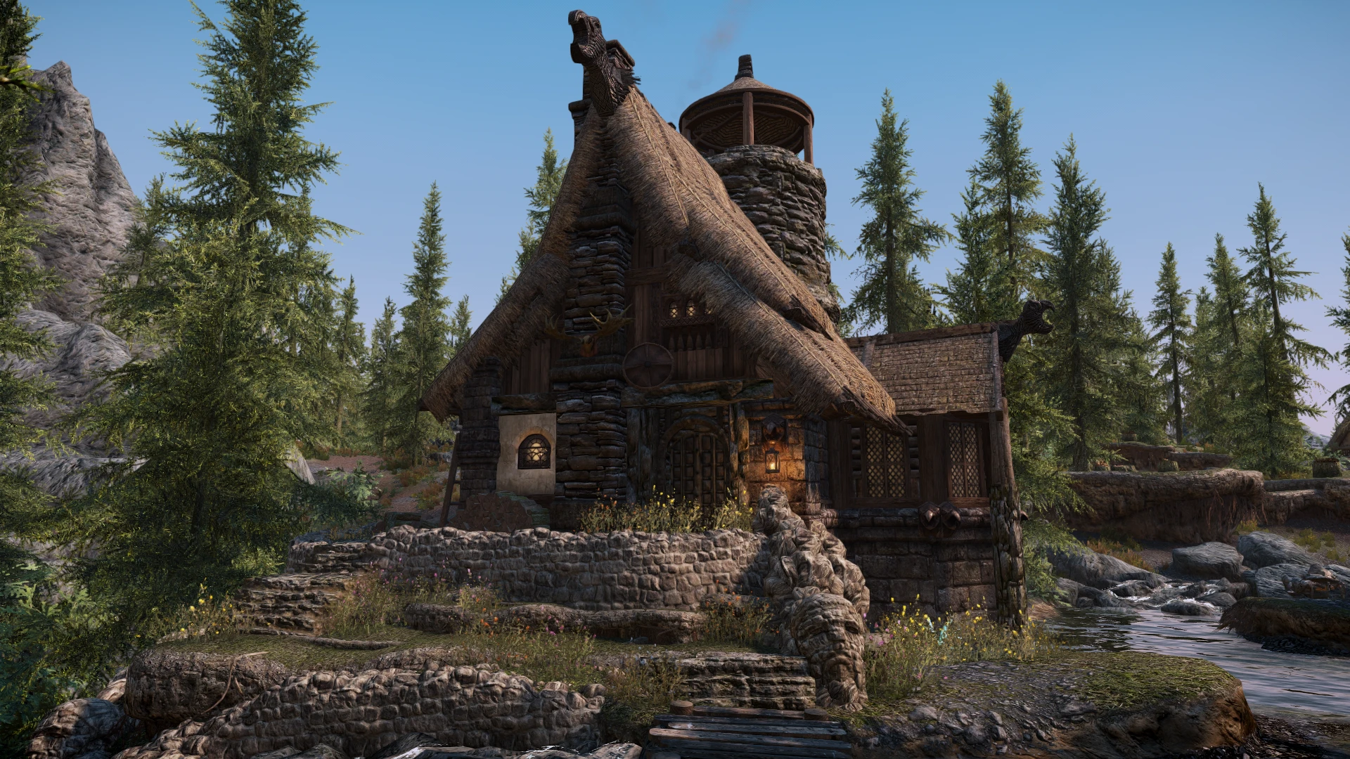 Valkyrie Skyrim Mods - This is Wind Path a small player home mod. This is  one of the very small few player homes currently that is mostly having the  player interact with