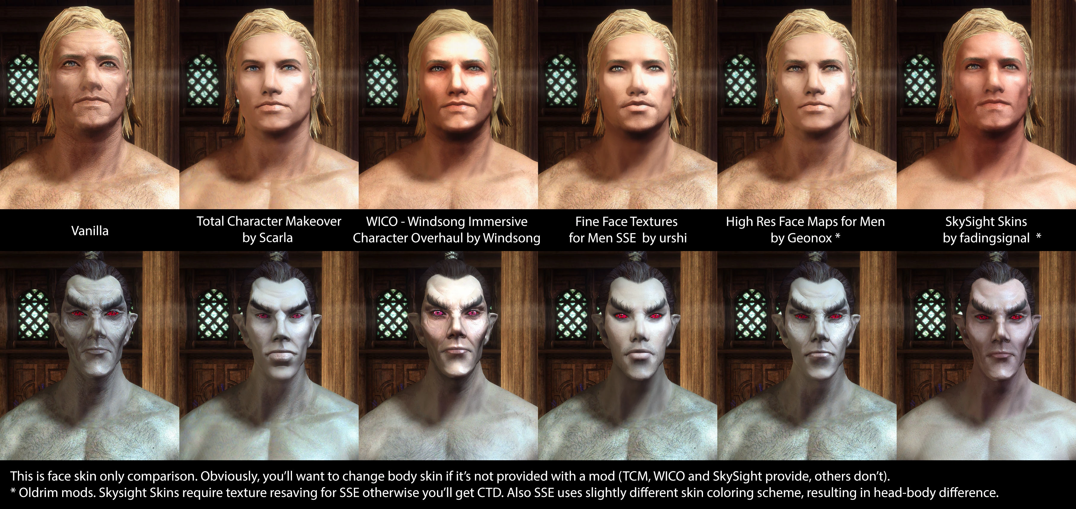 Fine Face Textures for Men SSE at Skyrim Special Edition