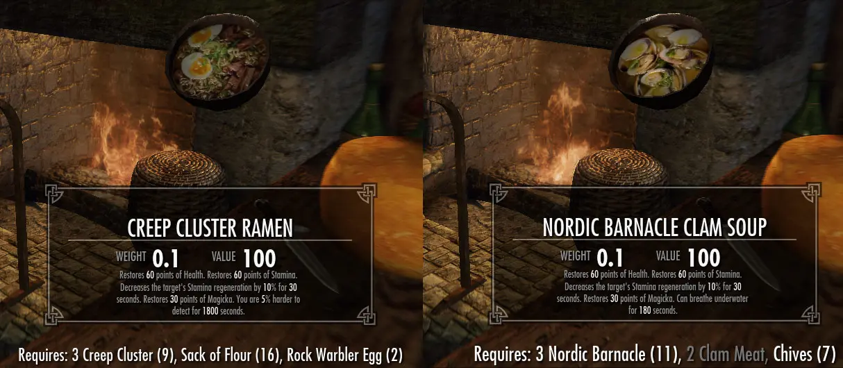 skyrim se cooking mod