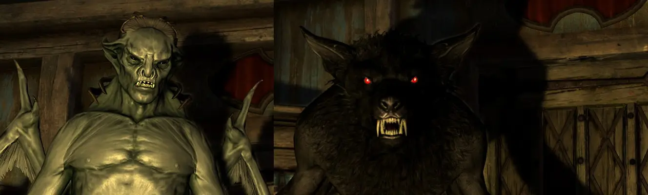 skyrim vampire and werewolf mod