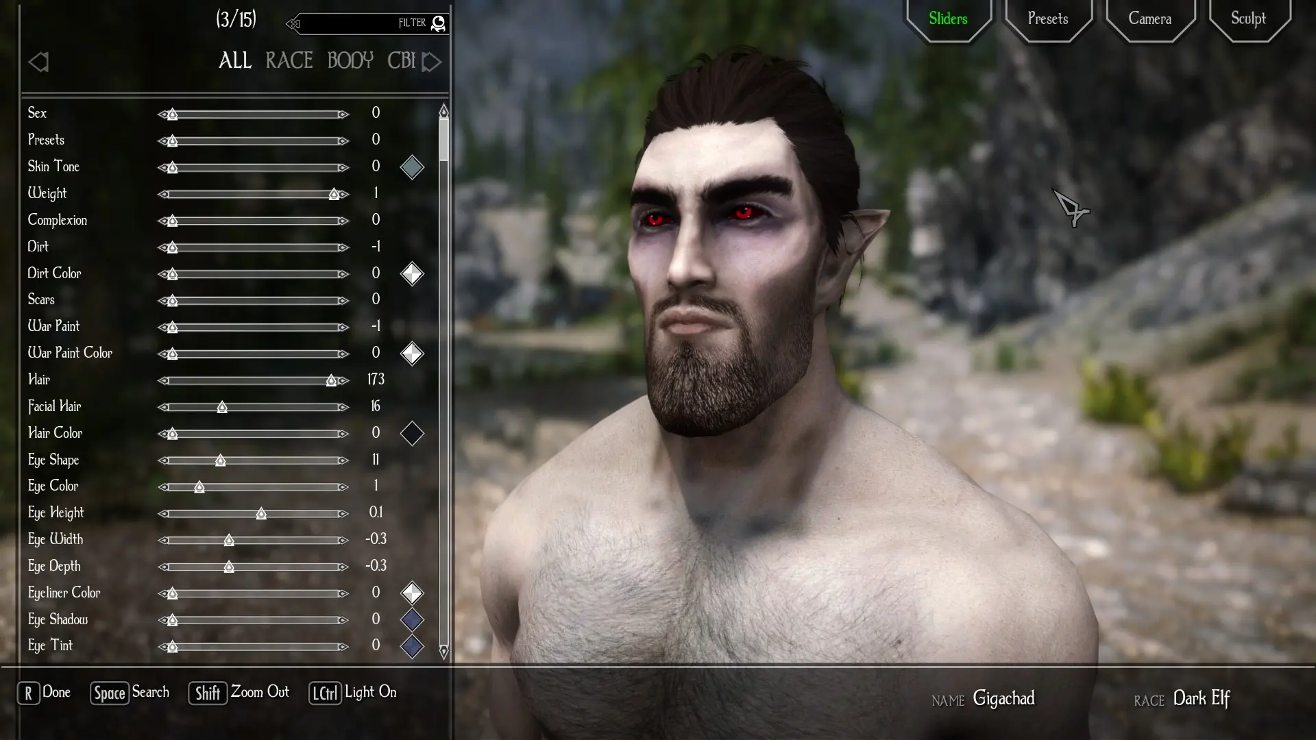 Giga Chad racemenu preset for highpoly head at Skyrim Special Edition Nexus  - Mods and Community