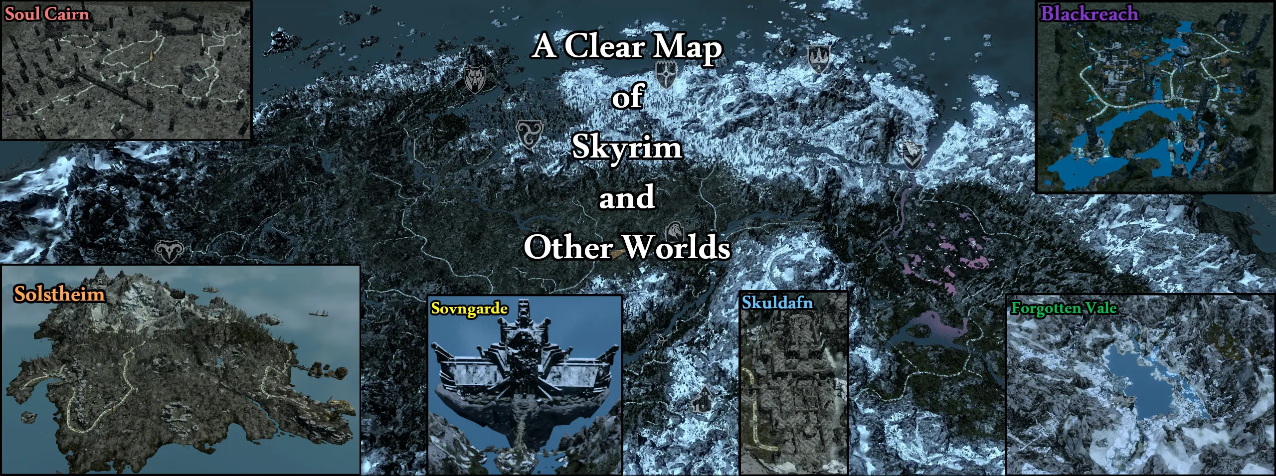 A Clear Map of Skyrim and Other Worlds at Skyrim Special Edition Nexus ...