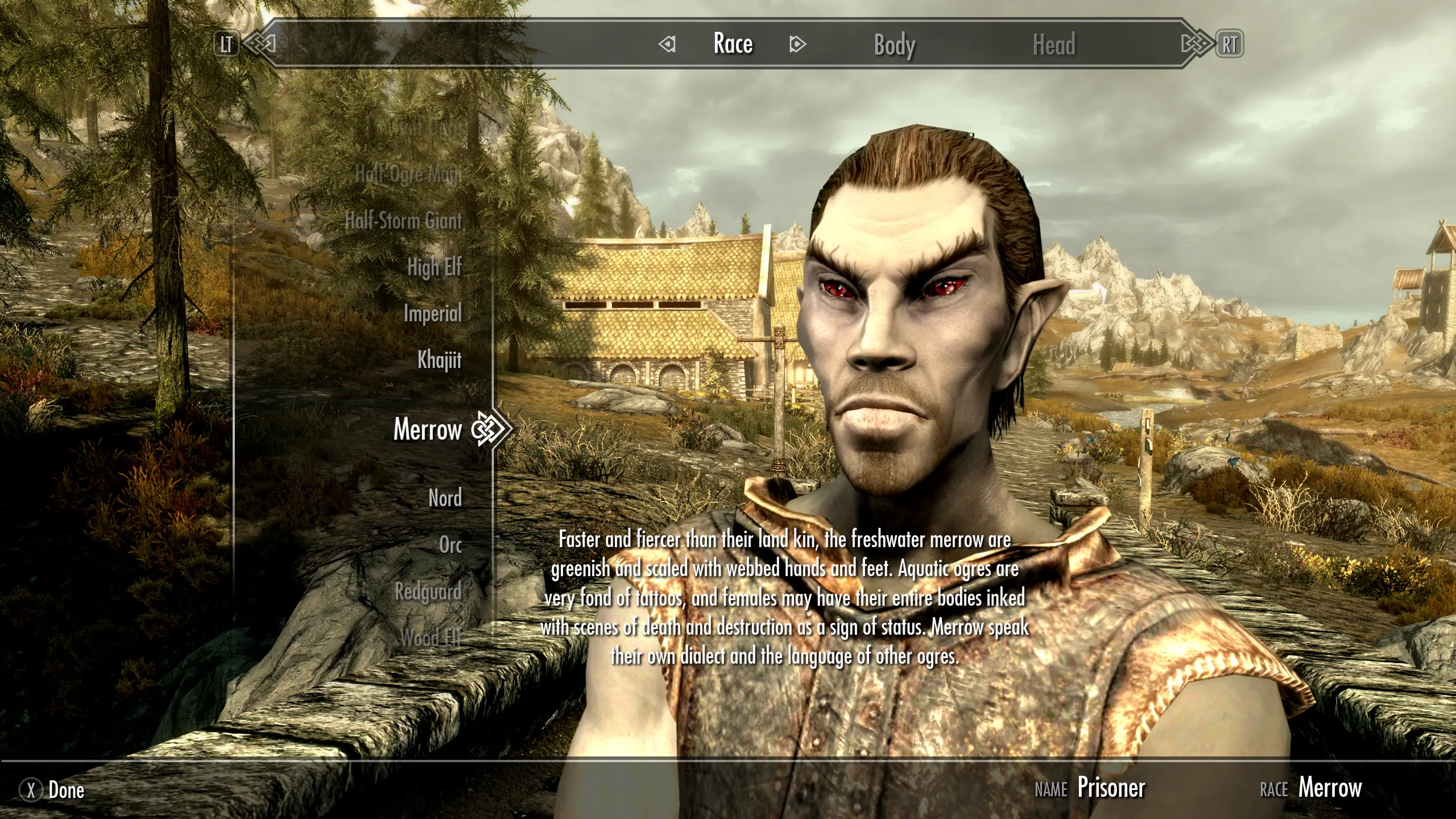 Skyrim race compatibility mod xb1