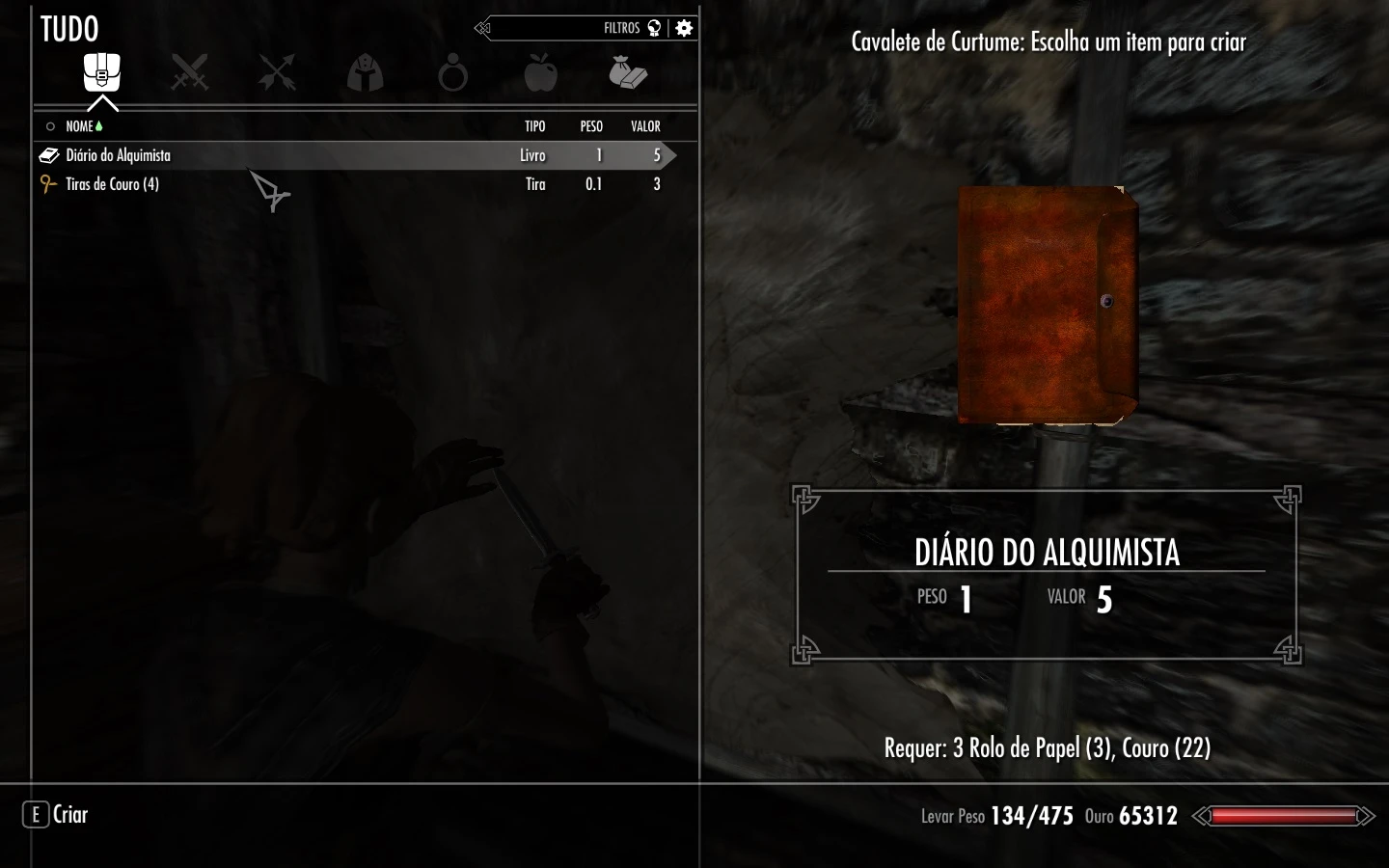 Alchemist's journal Traduzido PT_BR at Skyrim Special Edition Nexus ...