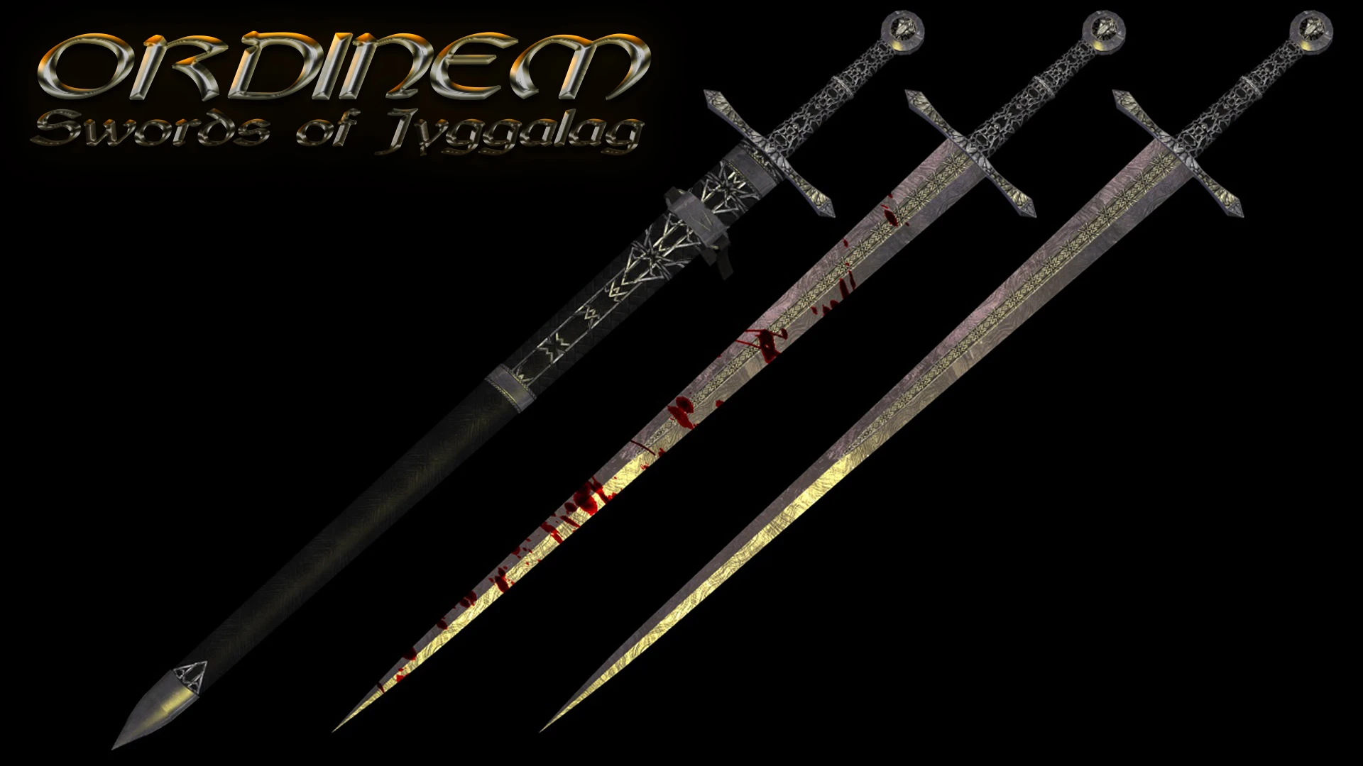 skyrim special edition sword on back
