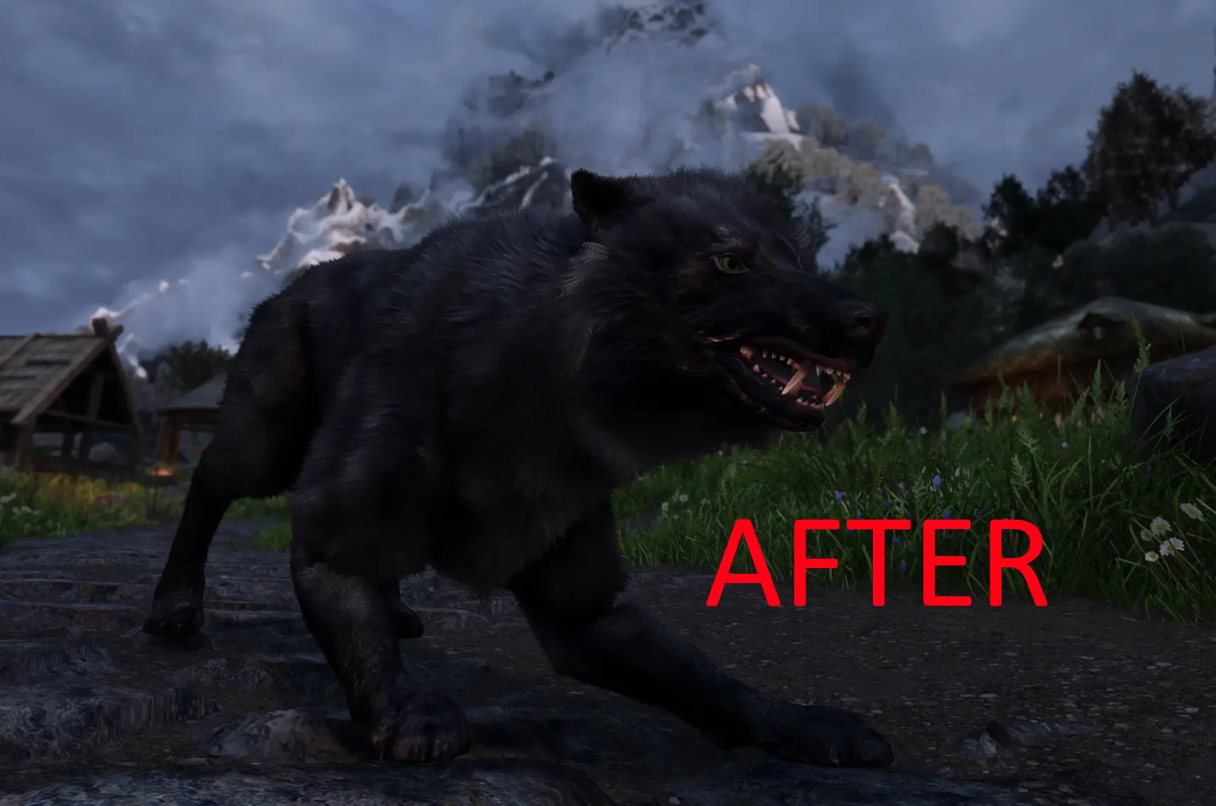 Vanilla Wolf Texture Upscaled (Works For Fluffworks) at Skyrim Special ...