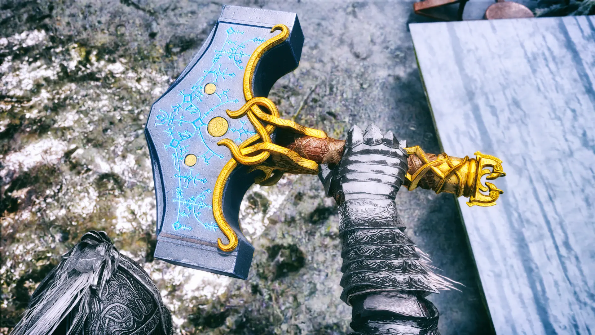 Mjolnir - Leviathan Axe - Blades of Chaos at Skyrim Special Edition ...