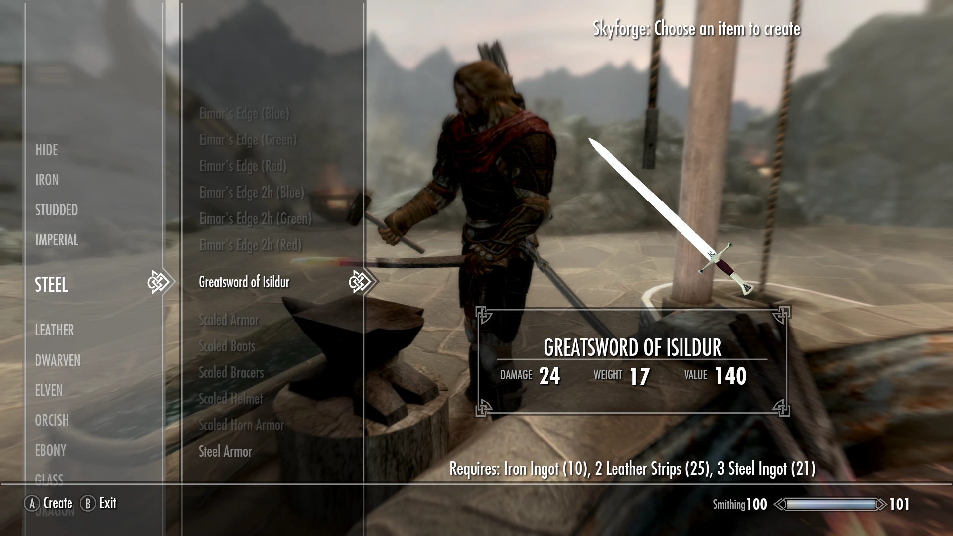 skyrim special edition sword on back guide