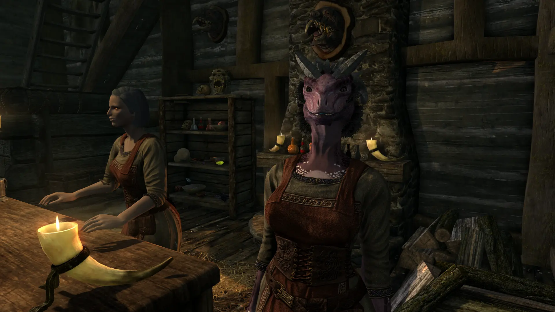 Red Princess Two Argonians Who Live In Morthal At Skyrim Special Edition Nexus Mods And