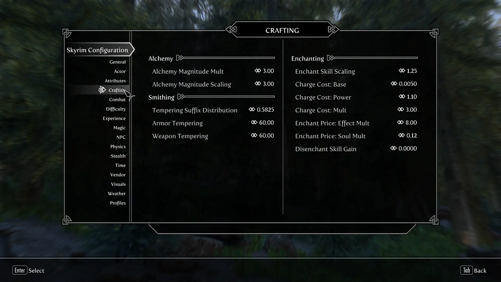 Skyrim Configuration Menu at Skyrim Special Edition Nexus - Mods and ...