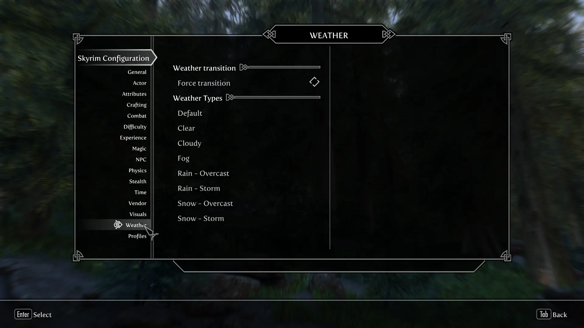 Skyrim Configuration Menu at Skyrim Special Edition Nexus - Mods and ...