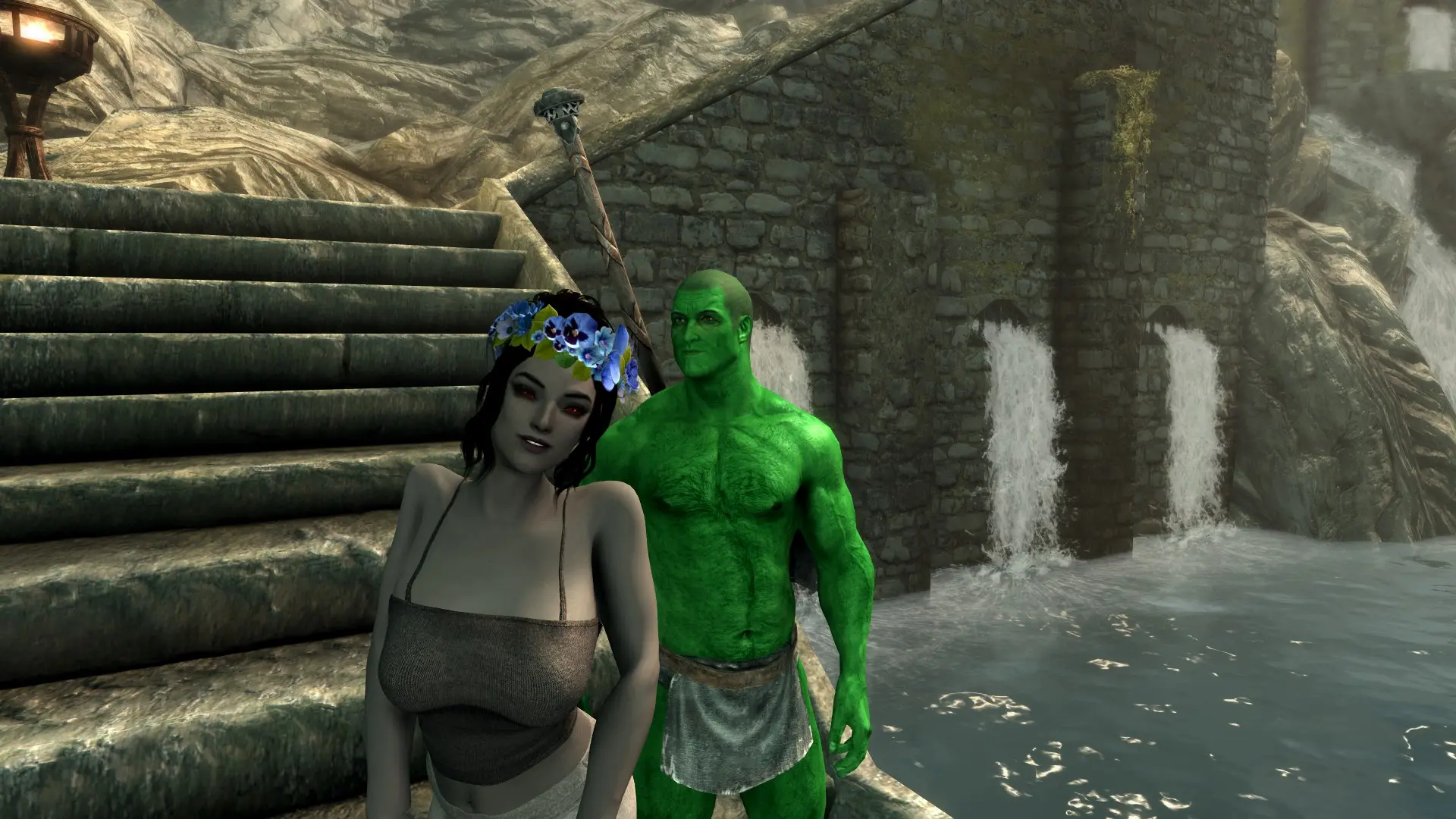 Gamer Girl Azura and Green man Follower Pack at Skyrim Special Edition  Nexus - Mods and Community