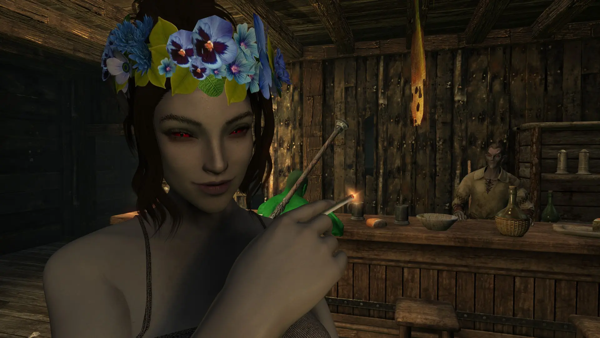 Gamer Girl Azura and Green man Follower Pack at Skyrim Special Edition  Nexus - Mods and Community