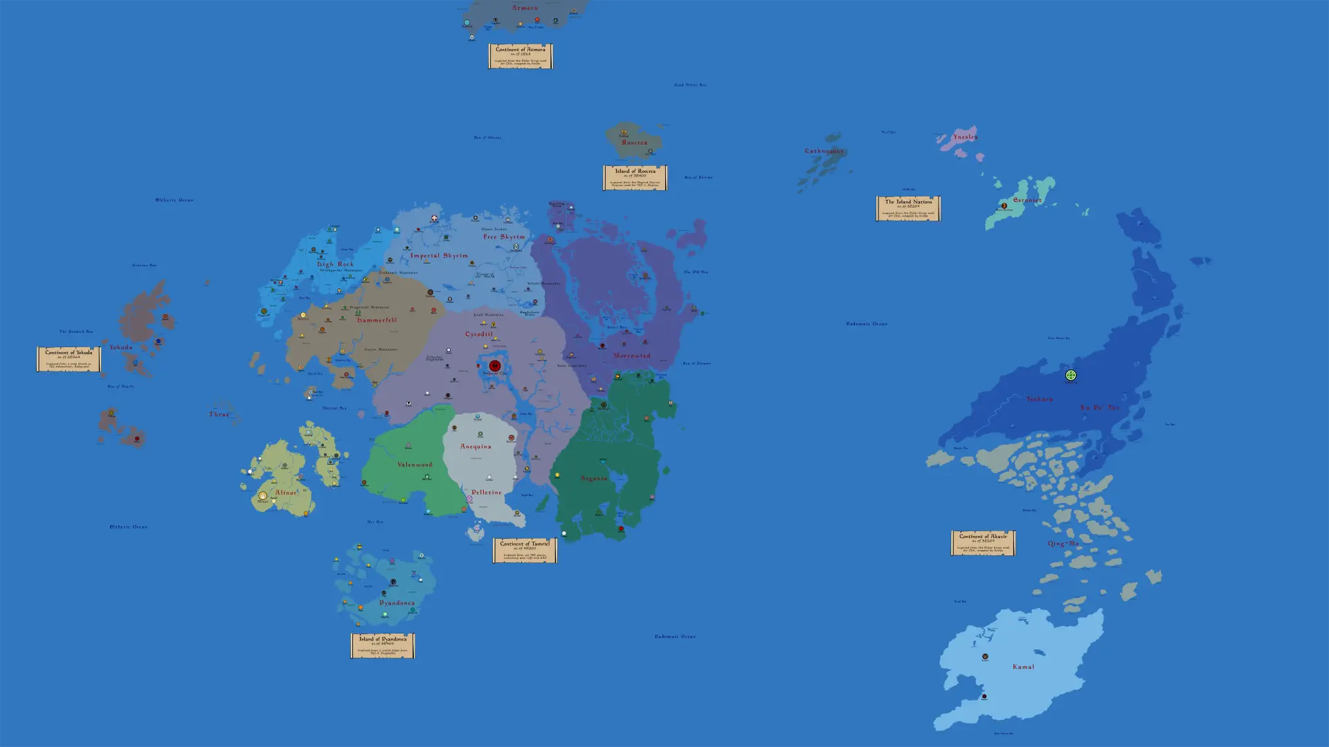 Map of Nirn at Skyrim Special Edition Nexus - Mods and Community