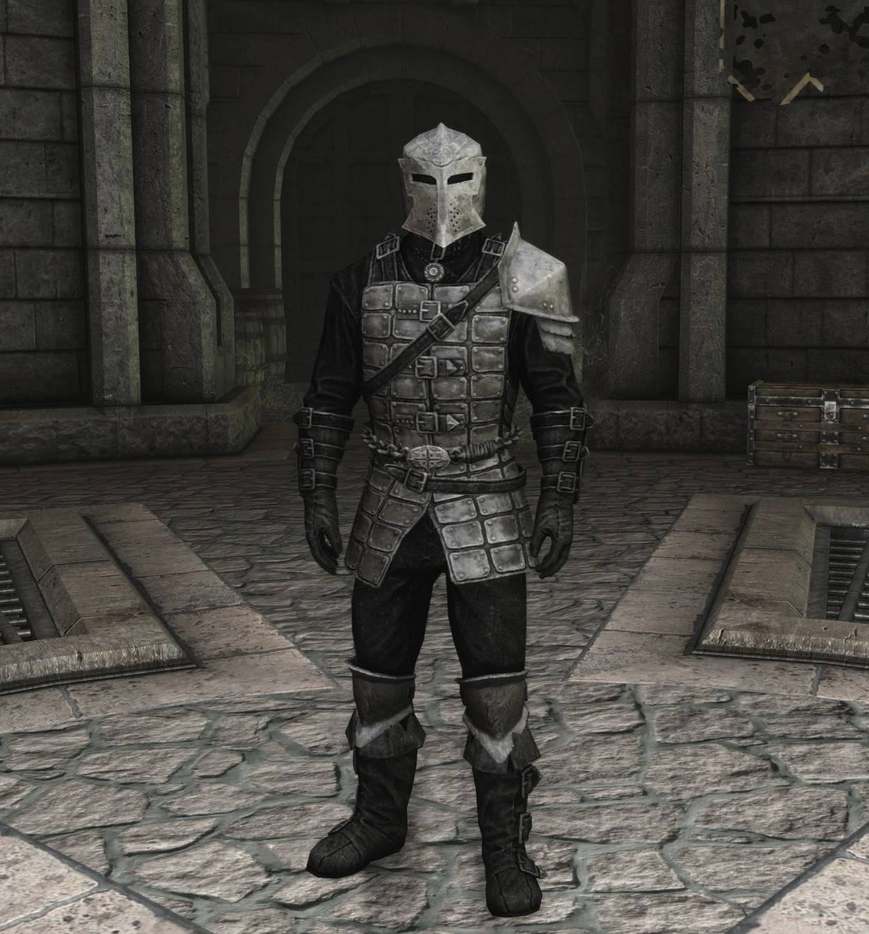 Black Dawnguard Armor and Weapons Retexture at Skyrim Special Edition ...