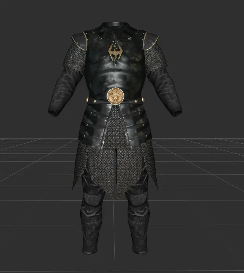 Lord's Mail with Sleeves and Pants in Ebony color at Skyrim Special ...