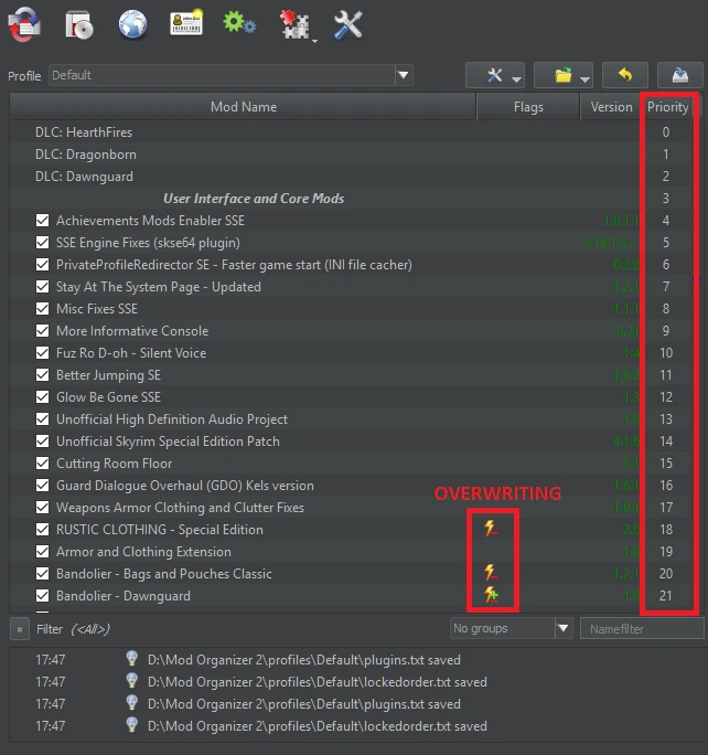 how to fix overwrite in mod organizer